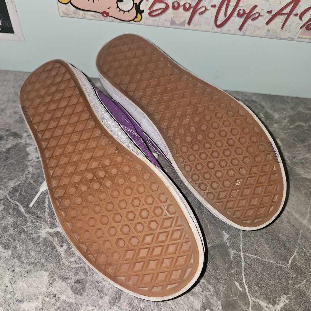 Vans Era Low Top Canvas Sneakers - Grape Purple/White - Women’s 7 - Picture 8 of 8